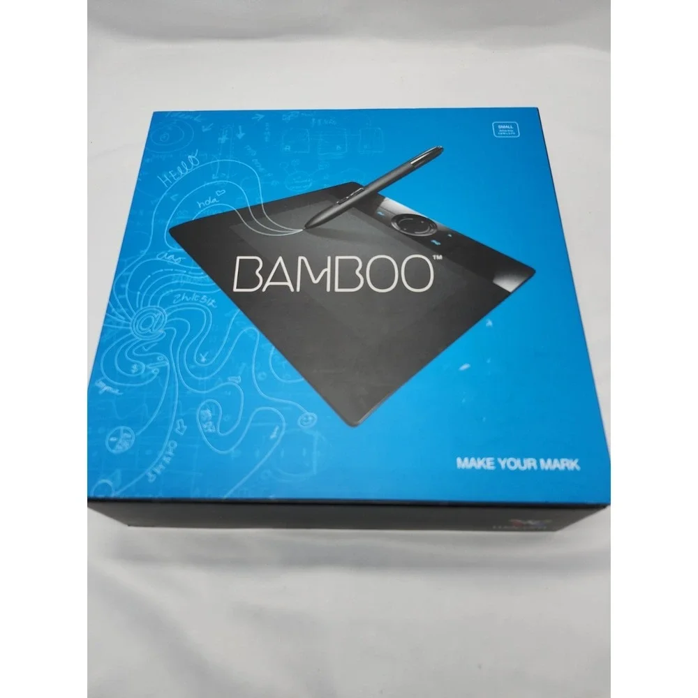 Pre-Owned Wacom Bamboo Make Your Mark Drawing Tablet Adapter Small MTE450 Black